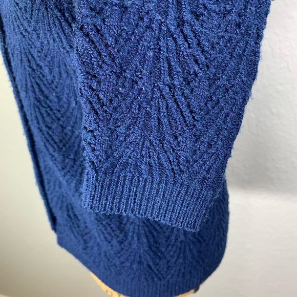 DOTTY MANN Blue Vintage Orlon Acrylic‎ Knit Button Down Cardigan Sweater - Picture 7 of 13